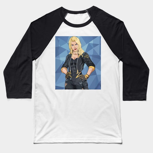 superheros Black Canary Baseball T-Shirt by nonagobich